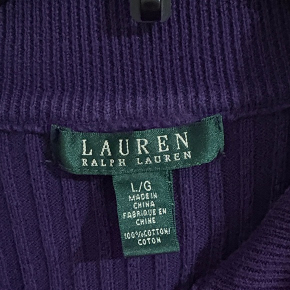 Ralph Lauren Deep Purple Knit Sweater - Picture 2 of 7